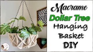 Hey everyone! for today’s video i created a macrame dollar tree
hanging basket. this isn’t the traditional plant hangers but wanted
to incorporate ...