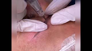 Easy machine hair strokes for eyebrows