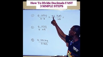 How To Divide Decimals FAST in 3 SIMPLE STEPS #decimals #fractions #decimaldivision