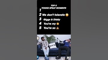TOP 5 Young Spray Moments 😂😳#rtm #youngspray #gigs #funnyvideo #crashout #top5
