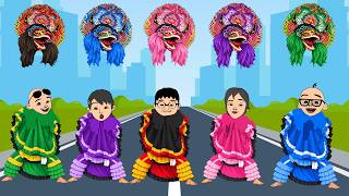MEMASANGKAN ‼️ BARONGAN DEVIL WARNA-WARNI UNIK BERMAIN BERSAMA UPINIPI, ESAN, KAK ROS, JARJIT, WOww