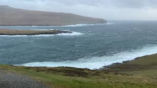 Windy Shetland between Bressay and Noss