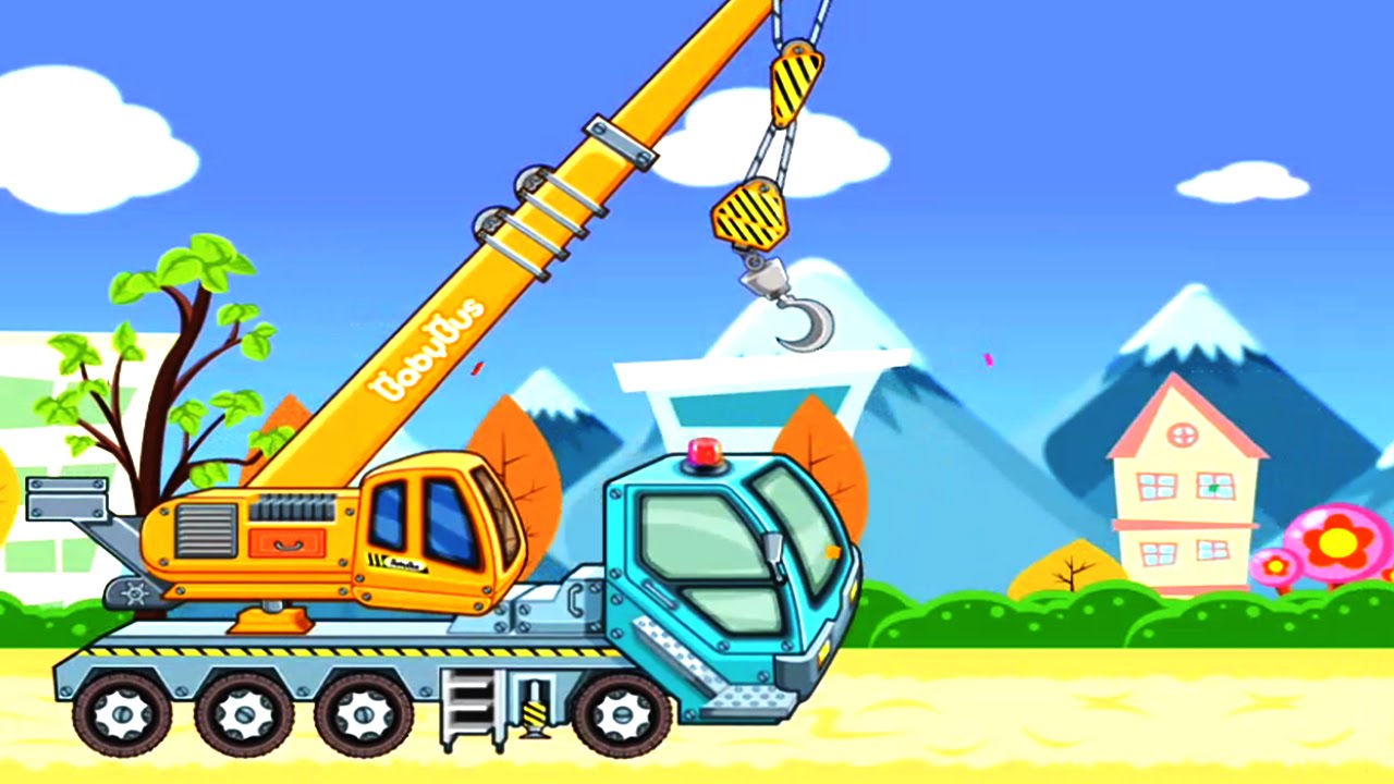 ✅ การ์ตูนรถเครน รถก่อสร้าง แม็คโครตักดิน แบคโฮ การ์ตูนรถ Kids Cartoon Car