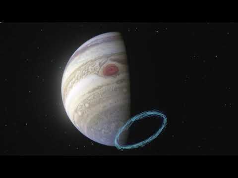 Powerful stratospheric winds near Jupiter’s south pole (animation)