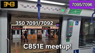 [2 C851Es meet!] Alstom C851E 7095/7096 from Punggol Coast to Buangkok