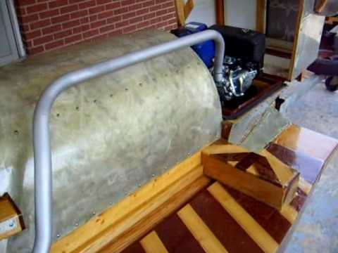 homemade wooden motor boat on trailer - YouTube