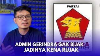 JADI BULAN-BULANAN❗️Admin GERINDRA Gak Bijak Jawab KRITIK WARGANET