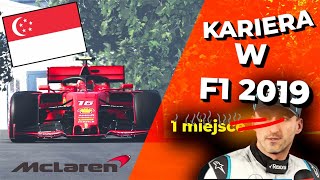 F1 2019 po południu | GP SINGAPURU | KARIERA | ONLINE | MATI | LIVE