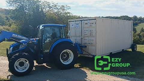 Ezy Hitch tractor 1.  A revolution for moving shipping containers. Patented.