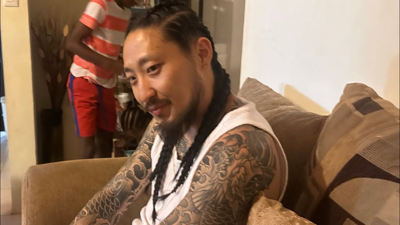 Giving Korean Husband Braids For The First Time