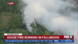 House Fire Burns in Fallbrook