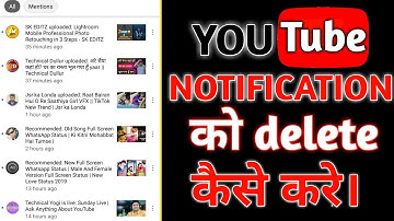 YouTube All Notifications Ko kaise Delete Kare 2023 || How To Delete Notifications On YouTube 2023