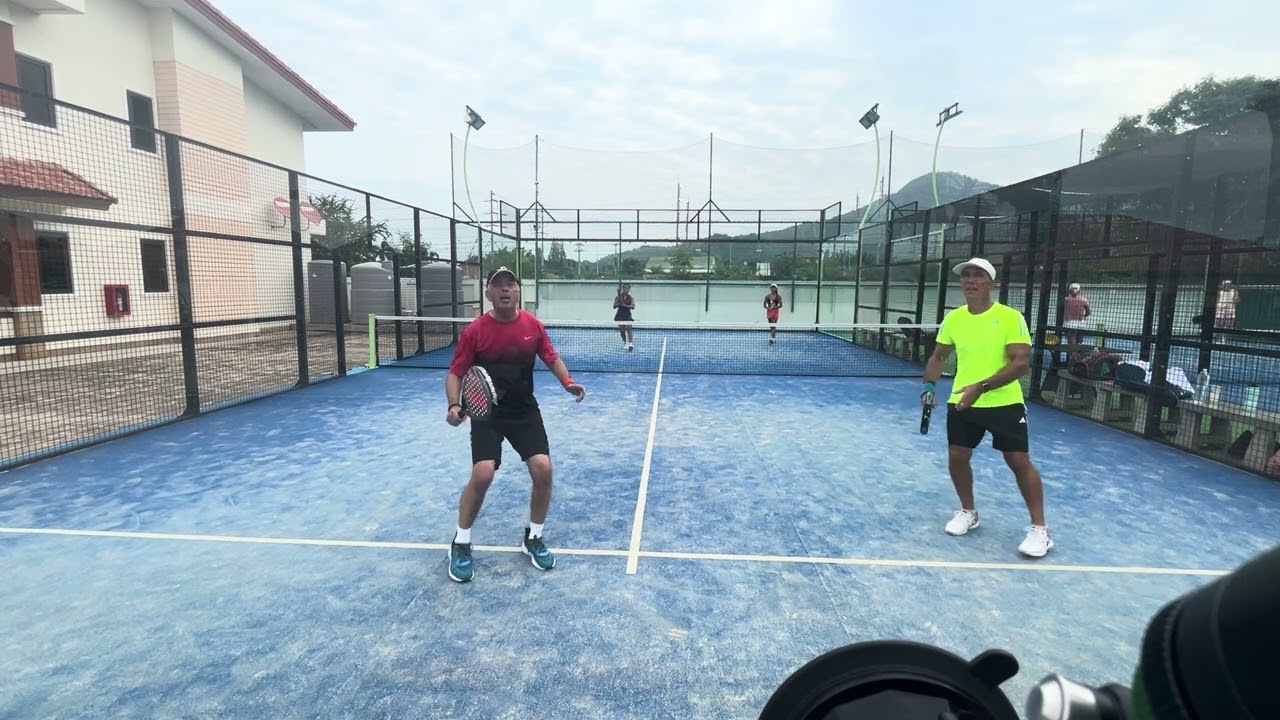 Padel Huahin Female VS Male: Dao&Katie VS Oliver&Tom: 6-6/ Tie Break 7-9 