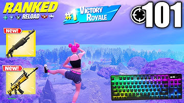 SteelSeries Apex Pro TKL ASMR😴 101 Kills Unreal Ranked Reload🏆Satisfying Keyboard Fortnite 540FPS 4K