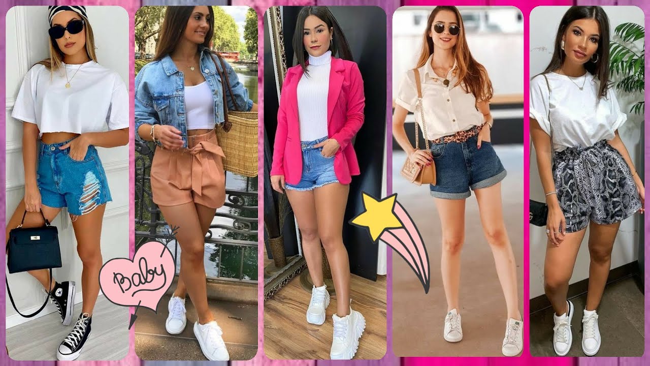 SHORTS CON TENIS / OUTFITS CASUALES Y BONITOS PARA CHICAS 2021 / PRIMAVERA 2021 - YouTube