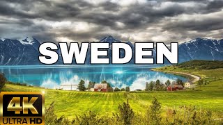 FLYING OVER SWEDEN (4K UHD) - AMAZING BEAUTIFUL SCENERY &amp; RELAXING MUSIC