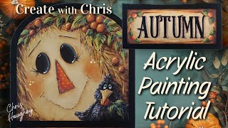 Autumn Interchangeable Plaque Painting Tutorial for Beginners by Chris Haughey