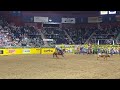 UW's Cam Jensen and Gillette College's Tanner McInerney with a 4.2-second run in team roping at the