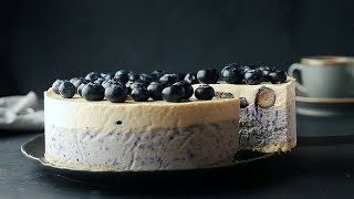 Delicious Blueberry Cheesecake. No Sugar. No Eggs.
