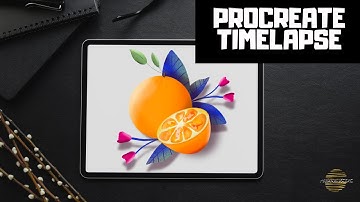 How to Draw An Orange - Procreate Tutorial Timelapse