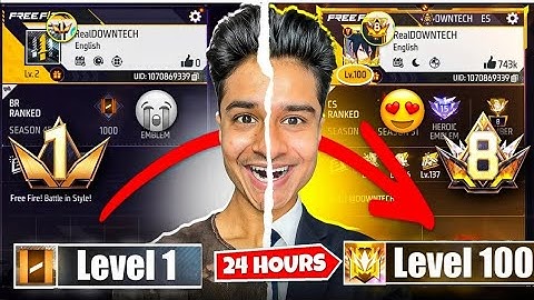 I Transform 1 LEVEL ID into 100 LEVEL 😱 in 24 HOURS - FREE FIRE30.62 min