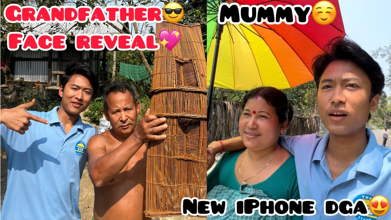 Grandfather face reveal😎// family vlog💖// village life style☺️//@holi brother🧸