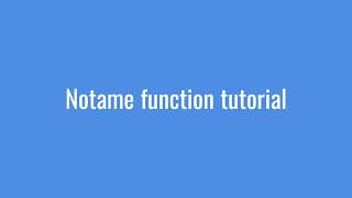 Notame function tutorial