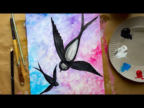 ЛАСТОЧКИ |Рисование детям✌
