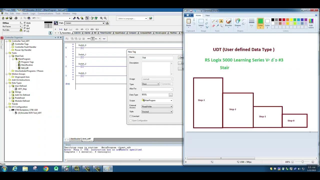 RS Logix 5000 UDT User defined Data Types YouTube