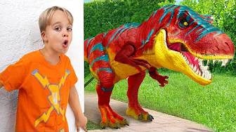 Chris learned to run quickly and safely from Dinosaurs