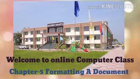 Class-3 Ch-5 Formatting A Document