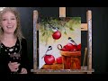 How to Paint BIRDS AND AN APPLE BARREL with Acrylic - Paint and Sip at Home - Step by Step Tutorial