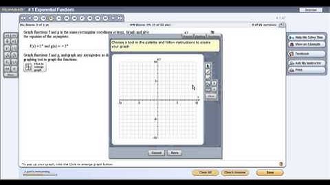 graphing exponential fns in MyMathLab