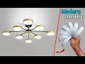 How to make wall hanging lamp  modern chandelier  diy wall decor  wall decoration ideas
