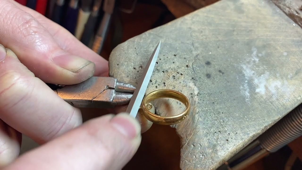 How to make a pendant from a wedding band