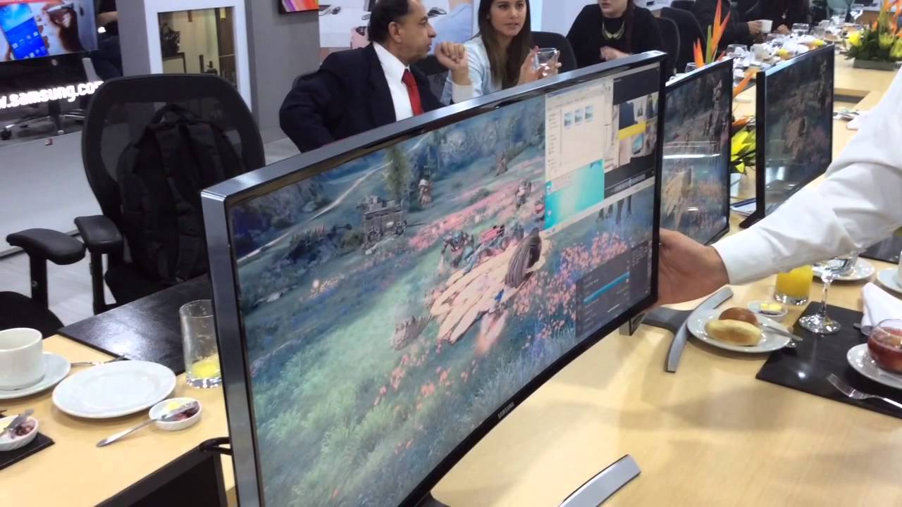 Monitor curvo samsung - YouTube