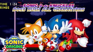 Sonic Origins: Sonic 3 Boss Rush All Characters