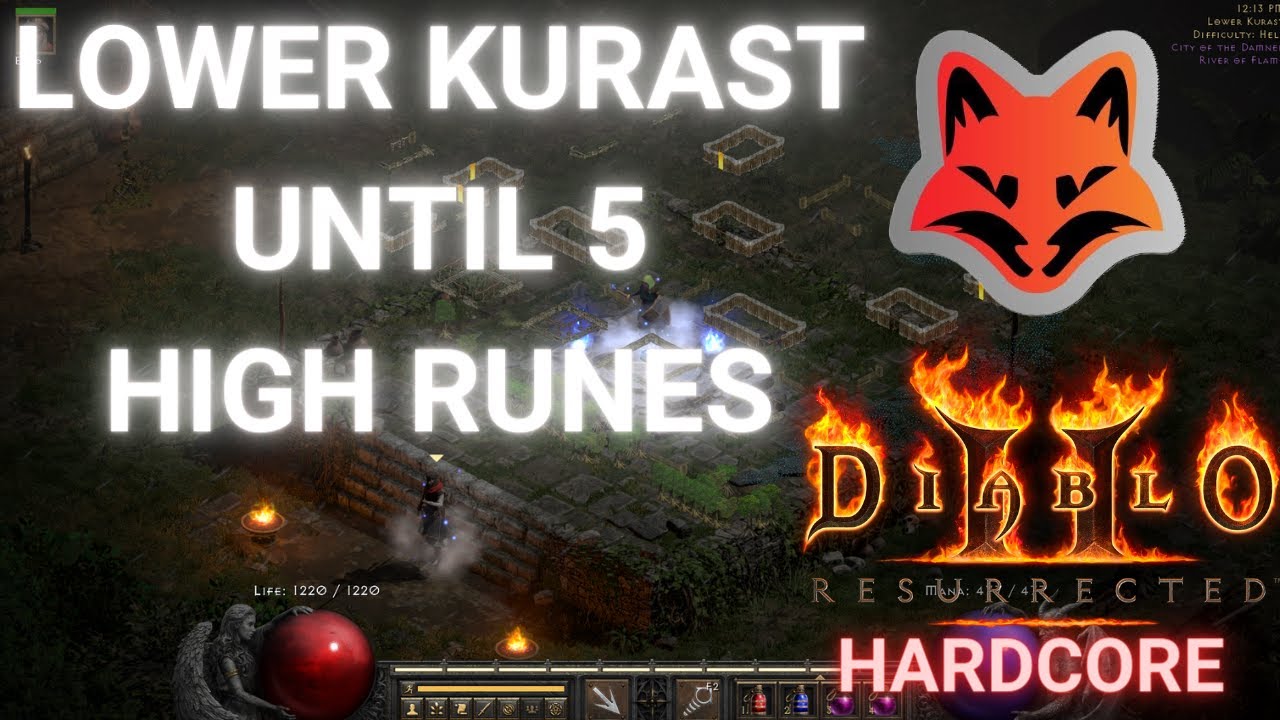 D2R - Lower Kurast until 5 HIGH RUNES - YouTube