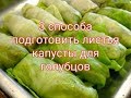 3 ОРИГИНАЛЬНЫХ СПОСОБА ПОДГОТОВИТЬ ЛИСТЬЯ КАПУСТЫ ДЛЯ ГОЛУБЦОВ! Настоящая находка!