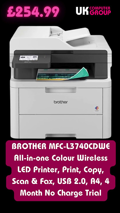 BROTHER MFC L3740CDWE All in one Colour Wireless LED Printer, Print, Copy, Scan & Fax, USB 2 0, A4