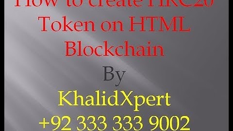 How to create HRC20 token on html blockchain in Urdu / Hindi