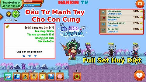 Ngọc Rồng Online | Đầu Tư Cho Siêu Phẩm Xayda Full Sức Đánh NRO 1 Set Huỷ Diệt Tốn Bao Nhiêu ???