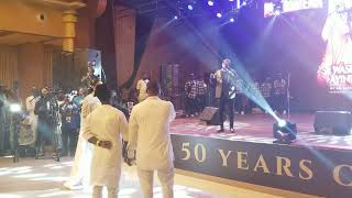 WASIU AYINDE GO ON SPIRITUAL ON STAGE WITH LANRE TERIBA AT HIS 50YEARS ON STAGE