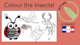 Learn French Colours for Kids 🐞 Colour the Insects! | Easy Listening Activity