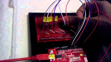 Binary counter triggered by a push button