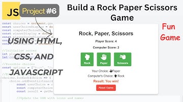 Build a Rock Paper Scissors Game | HTML, CSS & JavaScript Tutorial for Beginners