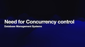 Need for concurrency control in database