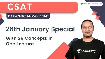 CSAT | 26th January Special | 26 Concepts | UPSC CSE | Lets Crack UPSC CSE | Sanjay Kumar Shah