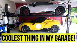 CAR LIFT IN A SMALL GARAGE  HOW MUCH DOES IT COST AND HOW DOES IT WORK?