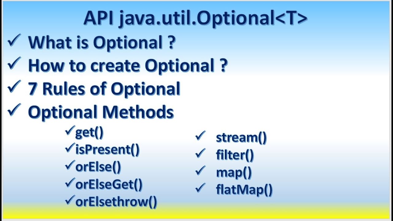 unchecked assignment 'java.util.optional'